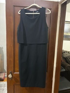 The Limited Black Sleeveless Midi Layered Dress